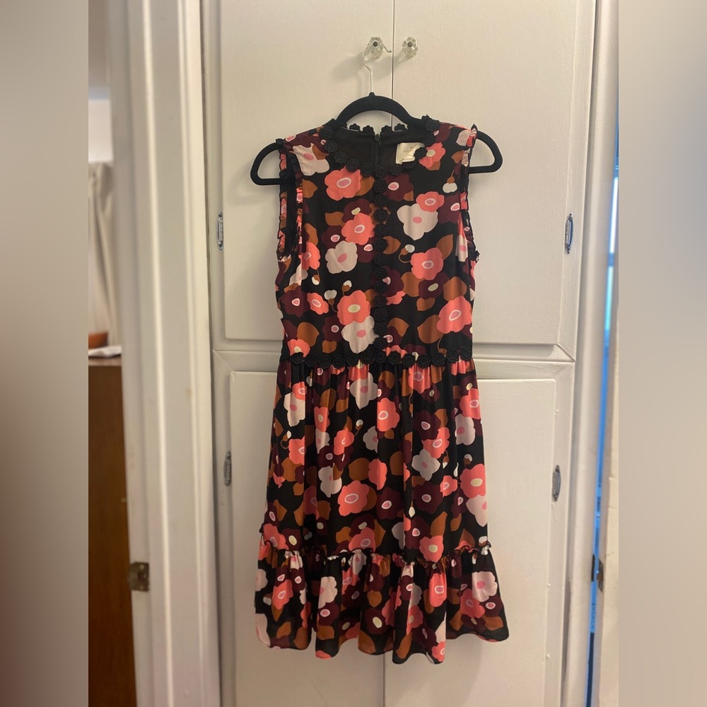 Kate Spade Black and Pink Floral Dress